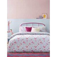 Heya Home Gingham Bows Duvet Cover Set In Blue