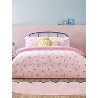 Heya Home Gingham Bows Duvet Cover Set In Pink