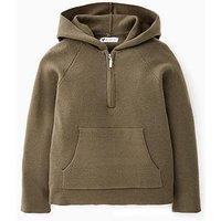 Mini V By Very Boys Half Zip Knitted Top - Khaki