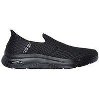 Skechers Slip- Ins Go Walk Arch Fit Wide Fit Trainers-Black