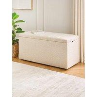 The Very Collection New Dakota Boucle Ottoman - Natural