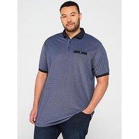 D555 Pique Polo Shirt With Contrast Collar Colour - Grey