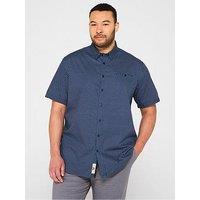 D555 Short Sleeve Micro Print Shirt - Navy