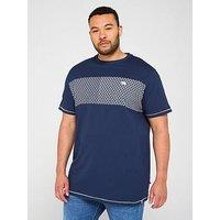 D555 Cut And Sew T-Shirt - Navy
