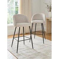 Very Home Carina Pair Of Fabric Bar Stools - Fsc Certified