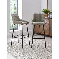 Very Home Marlow Pair Of Faux Leather Bar Stools - Fsc Certified