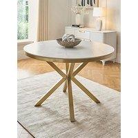 Very Home Savannah 120Cm Round Ceramic Dining Table - Fsc Certified