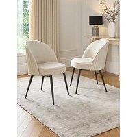 Very Home Mia Pair Of Pleated Dining Chairs - Fsc Certified