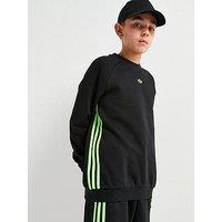 Adidas Originals Junior Unisex Adicolour Crew Jumper - Black