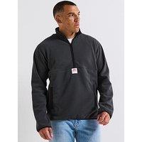 Adidas Originals Men'S Varsity Polar Fleece Quarter Zip Jacket - Grey