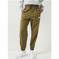 Adidas Sportswear Women'S Essentials 3-Stripes Fleece Loose Pants - Green