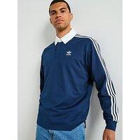 Adidas Originals Men'S Adicolor Rugby Polo Shirt - Blue