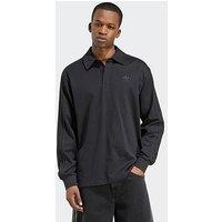 Adidas Originals Men'S Adicolor Rugby Polo Shirt - Black