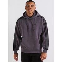 Adidas Originals Men'S Adicolor Baggy Fit Hoodie - Multicolour - Grey Strata/Black