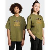 Adidas Originals Junior Boys Oversize Trefoil T-Shirt - Green
