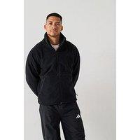 Adidas Sportswear Men'S City Tech High Pile Fleece Full-Zip - Black