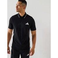 Adidas Sportswear Men'S Essentials 3-Stripes PiquÉ Polo Shirt - Black