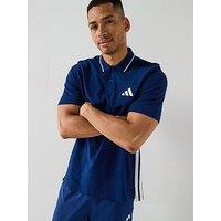 Adidas Sportswear Men'S Essentials 3-Stripes PiquÉ Polo Shirt - Blue