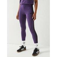 Adidas Sportswear Women'S Essentials 3-Stripes Cotton Leggings - Purple