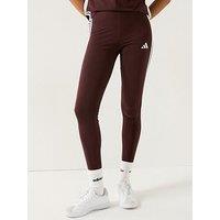 Adidas Sportswear Women'S Essentials 3-Stripes Cotton Leggings - Brown