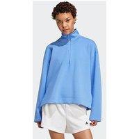 Adidas Sportswear Women'S All Szn Soft Lux Quarter Zip - Blue