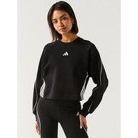 Adidas Sportswear Women'S Stadium 3 Stripes Crew - Black