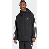 Adidas Sportswear Men'S Essentials Climaproof 3 Stripes Jacket - Black
