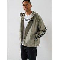 Adidas Sportswear Men'S Essentials Climaproof 3 Stripes Jacket - Green