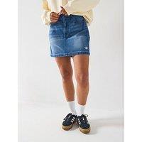 Adidas Originals Women'S Denim Mini Skirt - Blue