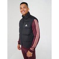 Adidas Sportswear Men'S Essentials Climawarm 3 Stripes Down Vest - Black