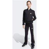 Adidas Sportswear Junior Girls Glam Flare Legging And Jacket - Black