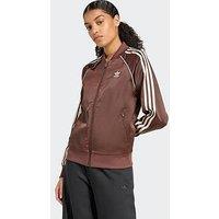 Adidas Originals Womens Satin Track Top - Brown