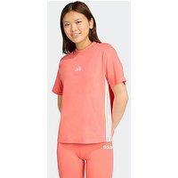 Adidas Sportswear Women'S Essentials 3-Stripes Cotton T-Shirt - Pink