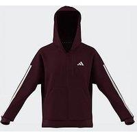 Adidas Sportswear Women'S Essentials Hooded Track Top- Aurora Ruby