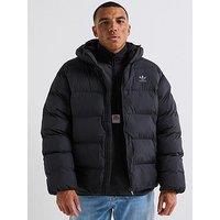 Adidas Originals Men'S Tonal Hooded Puffer Jacket - Black