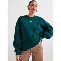 Adidas Originals Women'S Essentials Fleece Crew Sweatshirt - Green