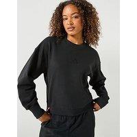 Adidas Sportswear Women'S All Szn Fleece Loose Sweatshirt - Black