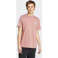 Adidas Sportswear Men'S 3-Stripes T-Shirt - Warm Clay Red