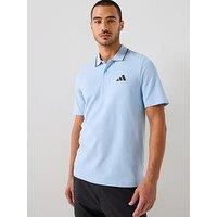 Adidas Sportswear Men'S Essentials Small Logo Pique Polo Shirt - Blue