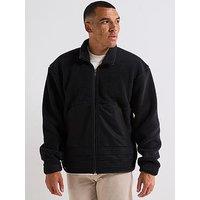 Adidas Originals Men'S Premium Essentials Polarfleece Full Zip - Black
