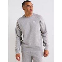 Adidas Originals Men'S Trefoil Essentials Crew Sweatshirt - Grey