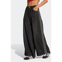 Adidas Originals Women'S Wide Leg Jeans - Black