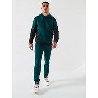 Adidas Sportswear Men'S Sportswear Fleece Colorblock Hooded Tracksuit - Green