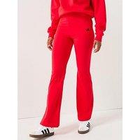 Adidas Sportswear Women'S Essentials Small Logo Flared Leggings - Red