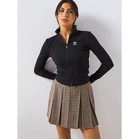 Adidas Originals Women'S Essentials Ribbed Full-Zip Track Top - Black