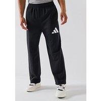 Adidas Sportswear Men'S Essentials Wide Leg 3 Bar Logo Joggers - Black