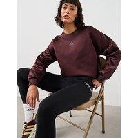 Adidas Sportswear Women'S Stadium 3 Stripes Crew - Brown