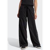 Adidas Sportswear Women'S Animal Print 3-Stripes Open Hem Pants - Black