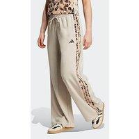 Adidas Sportswear Women'S Animal Print 3-Stripes Open Hem Pants - Grey