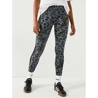 Adidas Sportswear Women'S Animal Print 3-Stripes High Rise Leggings - Multicolour